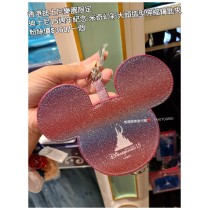 香港迪士尼樂園限定 迪士尼 15週年紀念 米奇幻彩大頭造型伸縮鑰匙夾